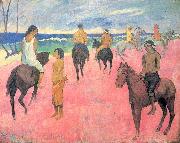 Paul Gauguin Riders on the Beach Sweden oil painting artist